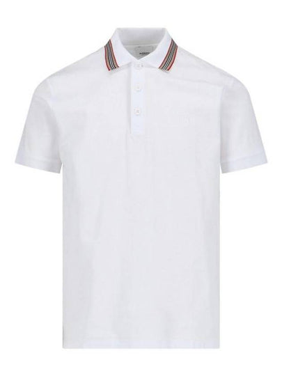 Cotton Polo Shirt White - BURBERRY - BALAAN 2