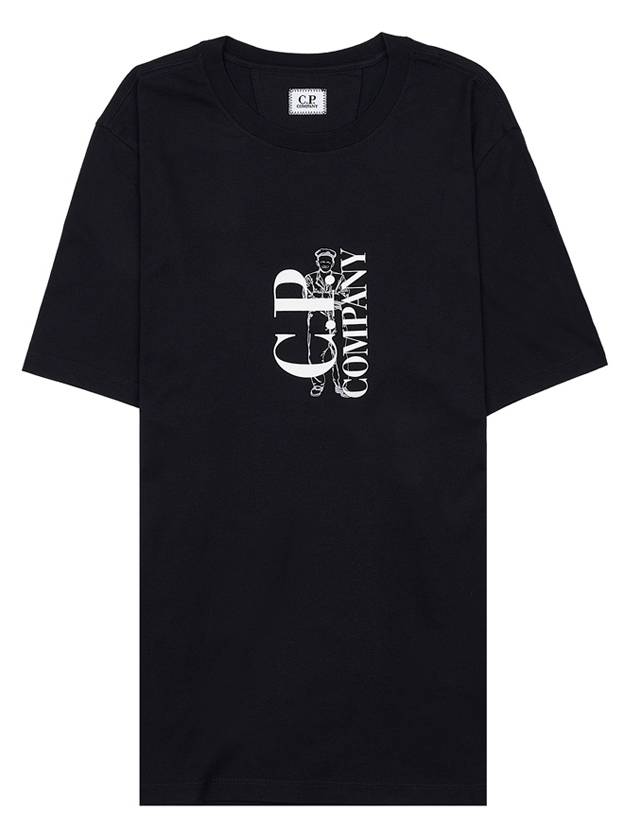 30/1 Jersey British Sailor Short Sleeve T-Shirt Black - CP COMPANY - BALAAN 9