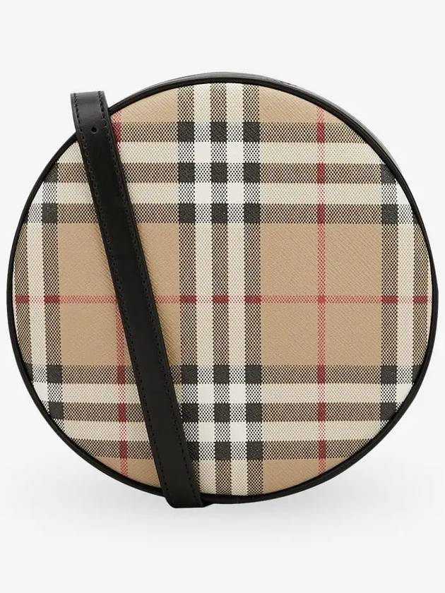 Lewis Check Pattern Round Cross Bag Beige - BURBERRY - BALAAN 3