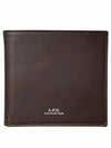 London Bill Fold Logo Half Wallet Dark Brown - A.P.C. - BALAAN 2