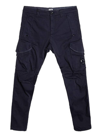 Lens Wappen Garment Dye Utility Cargo Pants Navy - CP COMPANY - BALAAN.