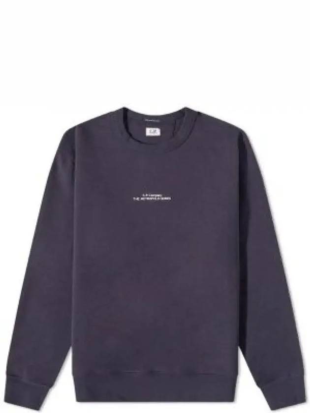 Metropolis Embroidery Logo Sweatshirt Navy - CP COMPANY - BALAAN 2