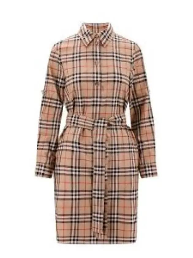 Vintage Check Belted Short Dress Beige - BURBERRY - BALAAN 2