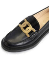 Brushed Leather Chain Loafers Black - TOD'S - BALAAN 8