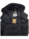 Women's Double Breasted Hooded Padded Black - BURBERRY - BALAAN 6