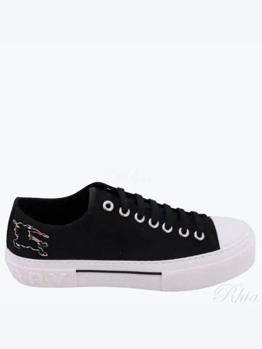 Check Ekd Cotton Low Top Sneakers Black - BURBERRY - BALAAN 2