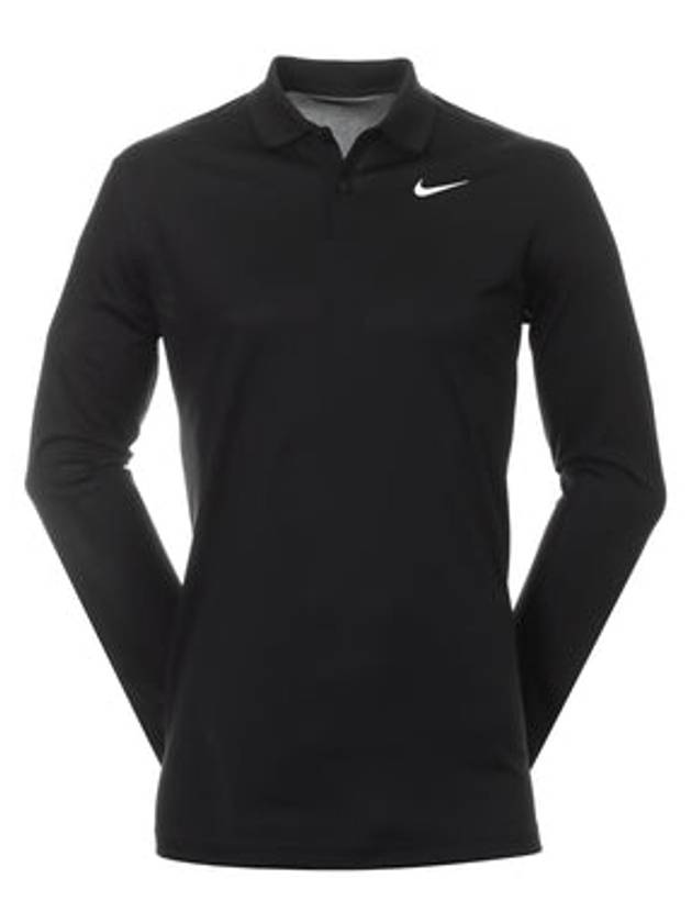 Dri Fit Victory Long Sleeve Polo Shirt Black - NIKE - BALAAN 2