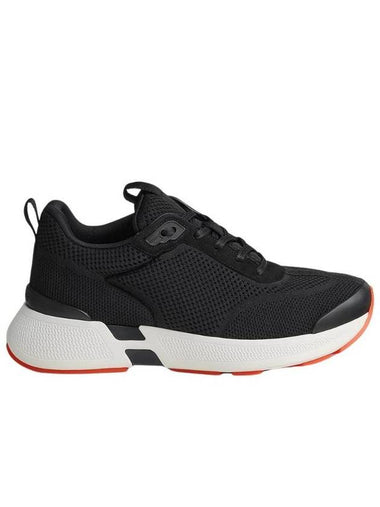 Heros Technical Knit Low Top Sneakers Black - HERMES - BALAAN 1