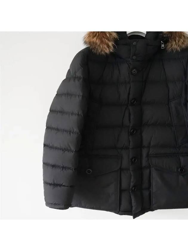 Cluny Long Down Jacket Black - MONCLER - BALAAN 4