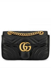 GG Marmont Matelasse Gold Chain Mini Cross Bag Black - GUCCI - BALAAN 2