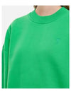 Tonal Heart Crew Neck Sweatshirt Green - AMI - BALAAN 4