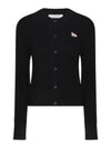 Baby Fox Patch Wool Cardigan Black - MAISON KITSUNE - BALAAN 2