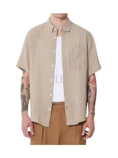 Bellini Linen Short Sleeve Shirt Beige - A.P.C. - BALAAN 2