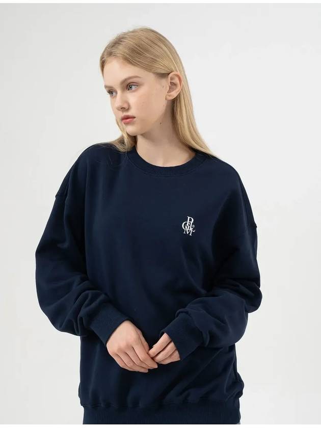 SYMBOL LOGO SWEATSHIRTS NAVY - POLYGRAM - BALAAN 6