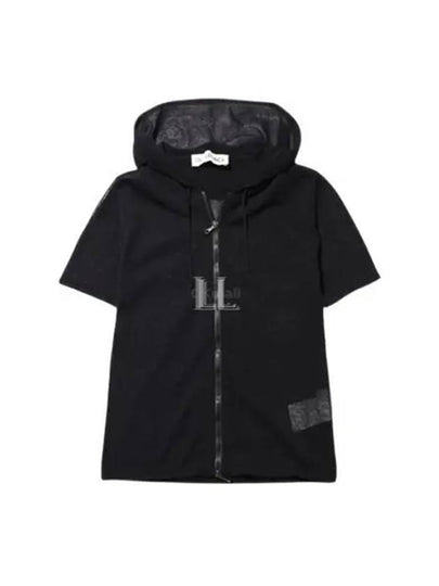 Knit Slim Shorts Sleeve Zip-Up Hoodie Black - OUR LEGACY - BALAAN 2