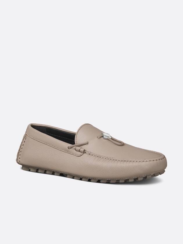 CD Diamond Grained Calfskin Loafers Beige - DIOR - BALAAN 2