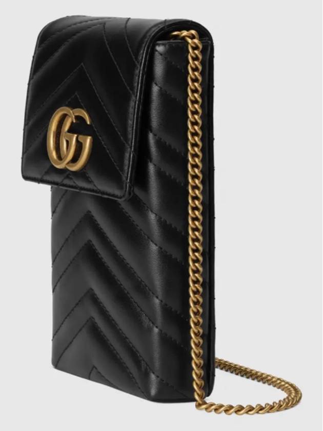 Marmont Matelasse Chain Mini Bag Black - GUCCI - BALAAN 3