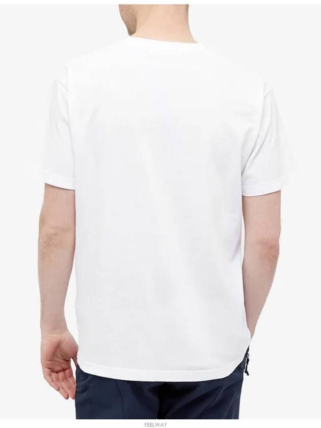 Small Rubber Logo Patch Short Sleeve T-Shirt White - STONE ISLAND - BALAAN 4