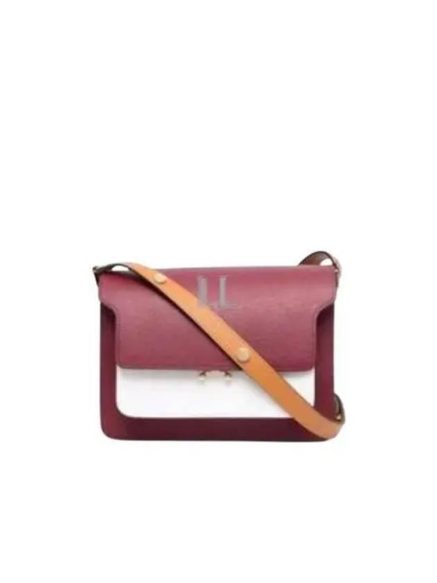 Saffiano Color Block Trunk Cross Bag Red - MARNI - BALAAN 2