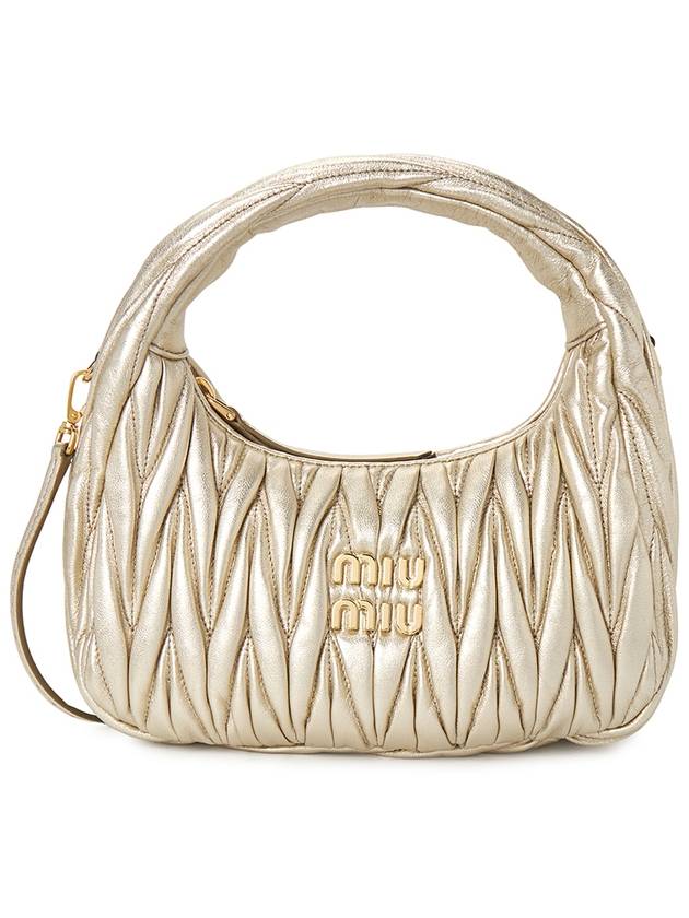 Wander Materasse Nappa Leather Mini Hobo Tote Bag Pyrite - MIU MIU - BALAAN 2