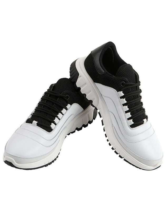 Men's Urban Runner Leather Low Top Sneakers White - NEIL BARRETT - BALAAN 3