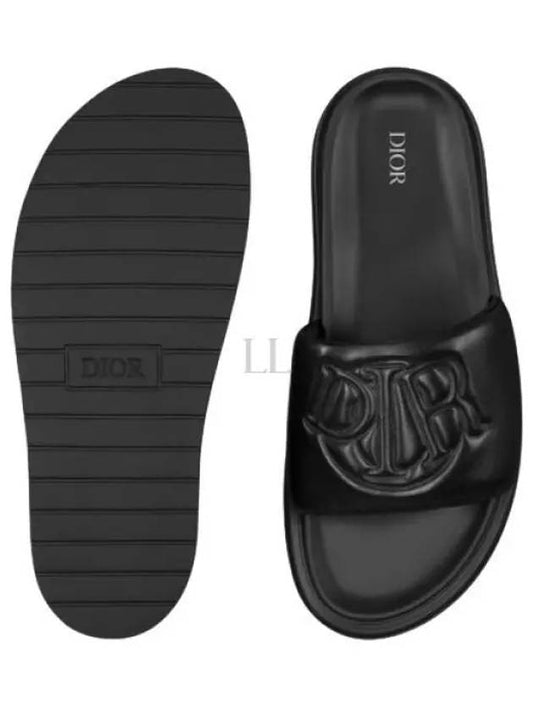 Aqua Quilted Smooth Calfskin Sandal Black - DIOR - BALAAN 2