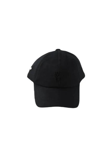 WYM Embroidered Logo Ball Cap Black - WOOYOUNGMI - BALAAN 1