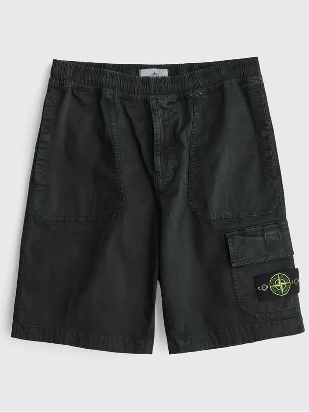 Waffen Patch Flap Pocket Cargo Shorts Black - STONE ISLAND - BALAAN 2