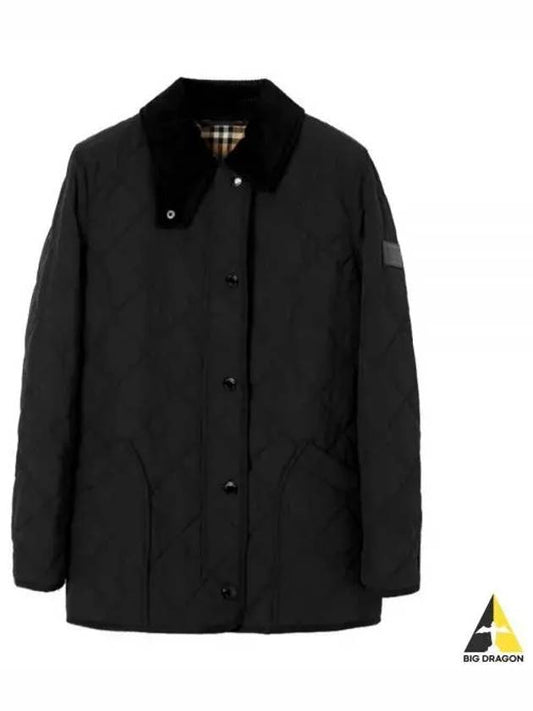 Diamond Quilted Thermoregulated Barn Jacket Black - BURBERRY - BALAAN 2