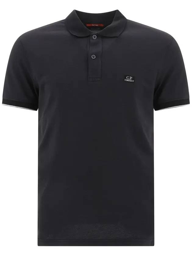 Logo Polo Shirt Black - CP COMPANY - BALAAN 1