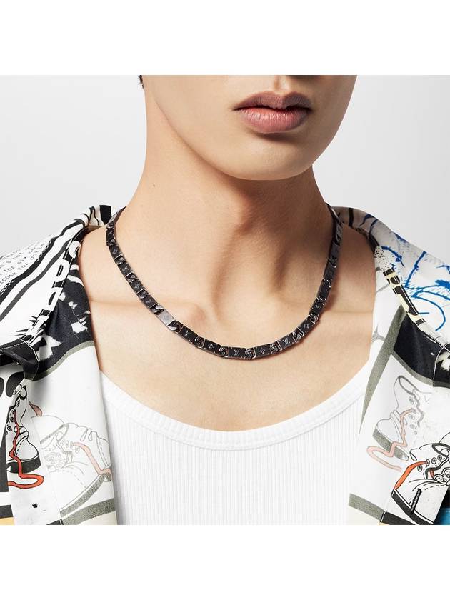 Monogram Tied Up Necklace Dark Ruthenium M01782 - LOUIS VUITTON - BALAAN 4