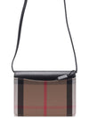 Hampshire House Check Crossbody Bag Black - BURBERRY - BALAAN 5