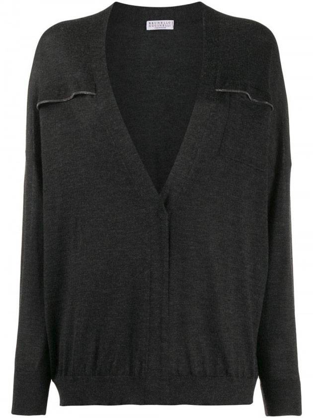 Women's Cashmere Cardigan Gray - BRUNELLO CUCINELLI - BALAAN 1