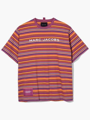 Big T-Shirt Color Stripes_Purple Multi (C602P06PF22-501) - MARC JACOBS - BALAAN 1