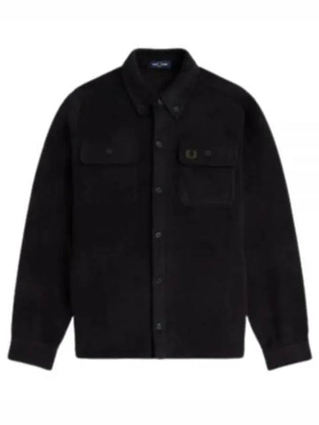 Fred Perry Oversized Casual Jacket Black M4690 - FRED PERRY - BALAAN 1