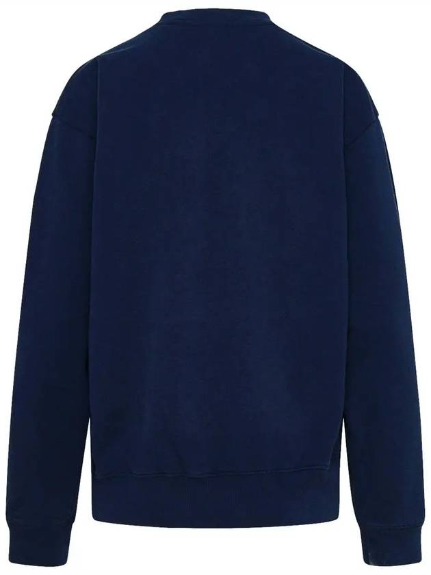 Crew Neck Print Sweatshirt Navy - SPORTY & RICH - BALAAN 5