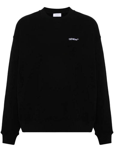 Embroidered Logo Sweatshirt Black - OFF WHITE - BALAAN 1