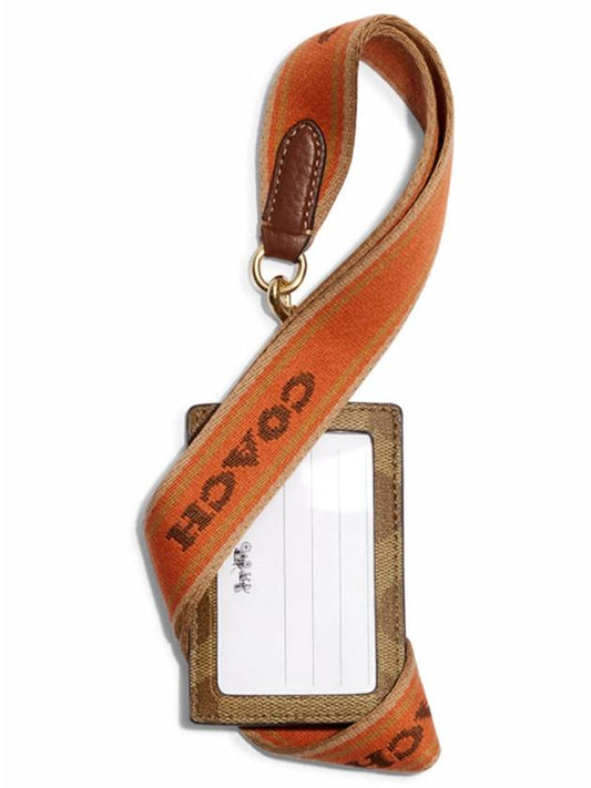 Lanyard necklace card wallet light brown - COACH - BALAAN 2