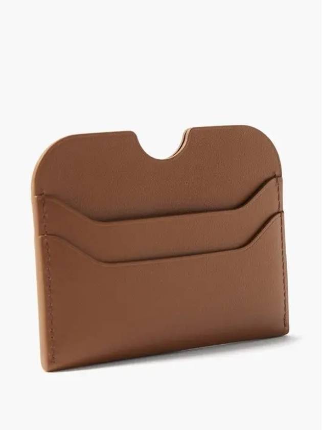 Foil Logo Slip Section Leather Card Holder Brown CG0193 - ACNE STUDIOS - BALAAN 4