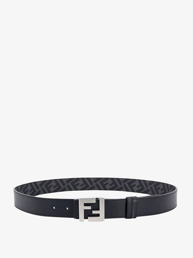 Square FF Buckle Reversible Leather Belt Black - FENDI - BALAAN 1