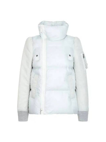 Women s Side Zipper Padded Blouson Light Gray - SACAI - BALAAN 1