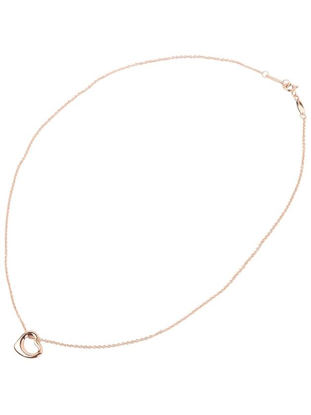 Pink gold Elsa Peretti open heart necklace 11MM 33976 4 - TIFFANY & CO. - BALAAN 3