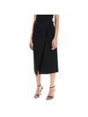 Wrap Wool Midi Skirt W2016R05 BLK - WARDROBE.NYC - BALAAN 4