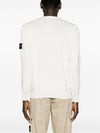 Crewneck Soft Cotton Knit Top White - STONE ISLAND - BALAAN 5