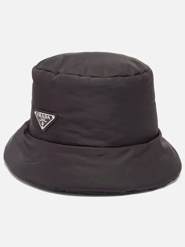 Triangle Logo Bucket Hat Black - PRADA - BALAAN 2