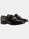 Interlocking G Chain Leather Loafers Black - GUCCI - BALAAN 3