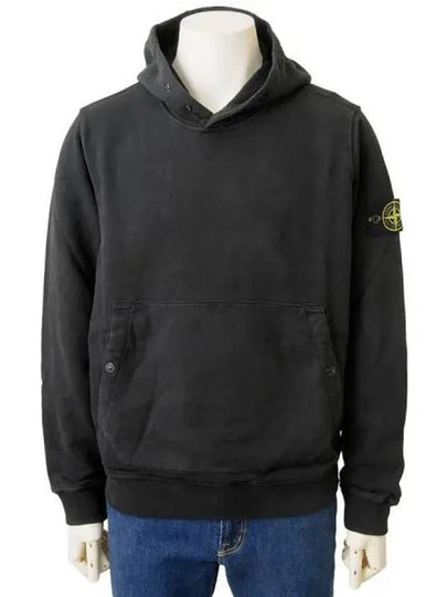 Garment Dyed Hoodie Black - STONE ISLAND - BALAAN 2