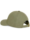 Embroidered Logo Cotton Ball Cap Khaki - CELINE - BALAAN 4