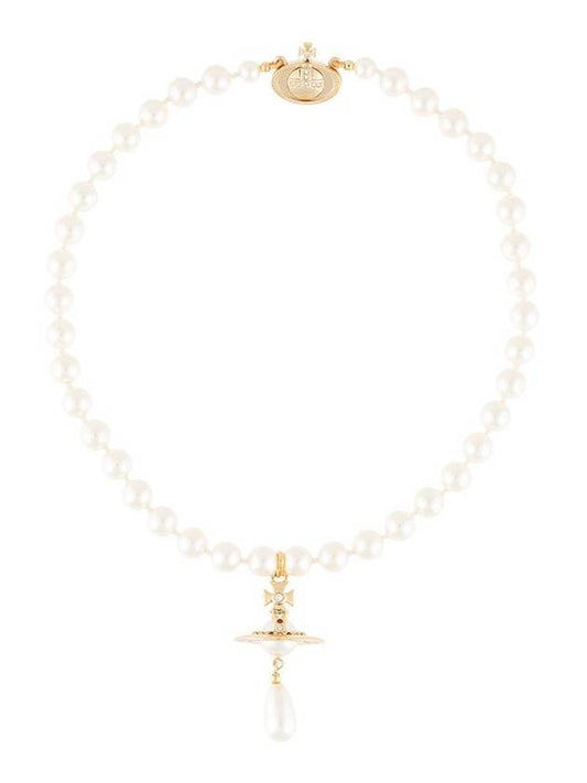 One Raw Pearl Necklace White - VIVIENNE WESTWOOD - BALAAN 1