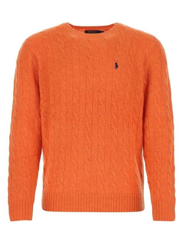 Embroidery Logo Pony Knit Top Orange - POLO RALPH LAUREN - BALAAN 1